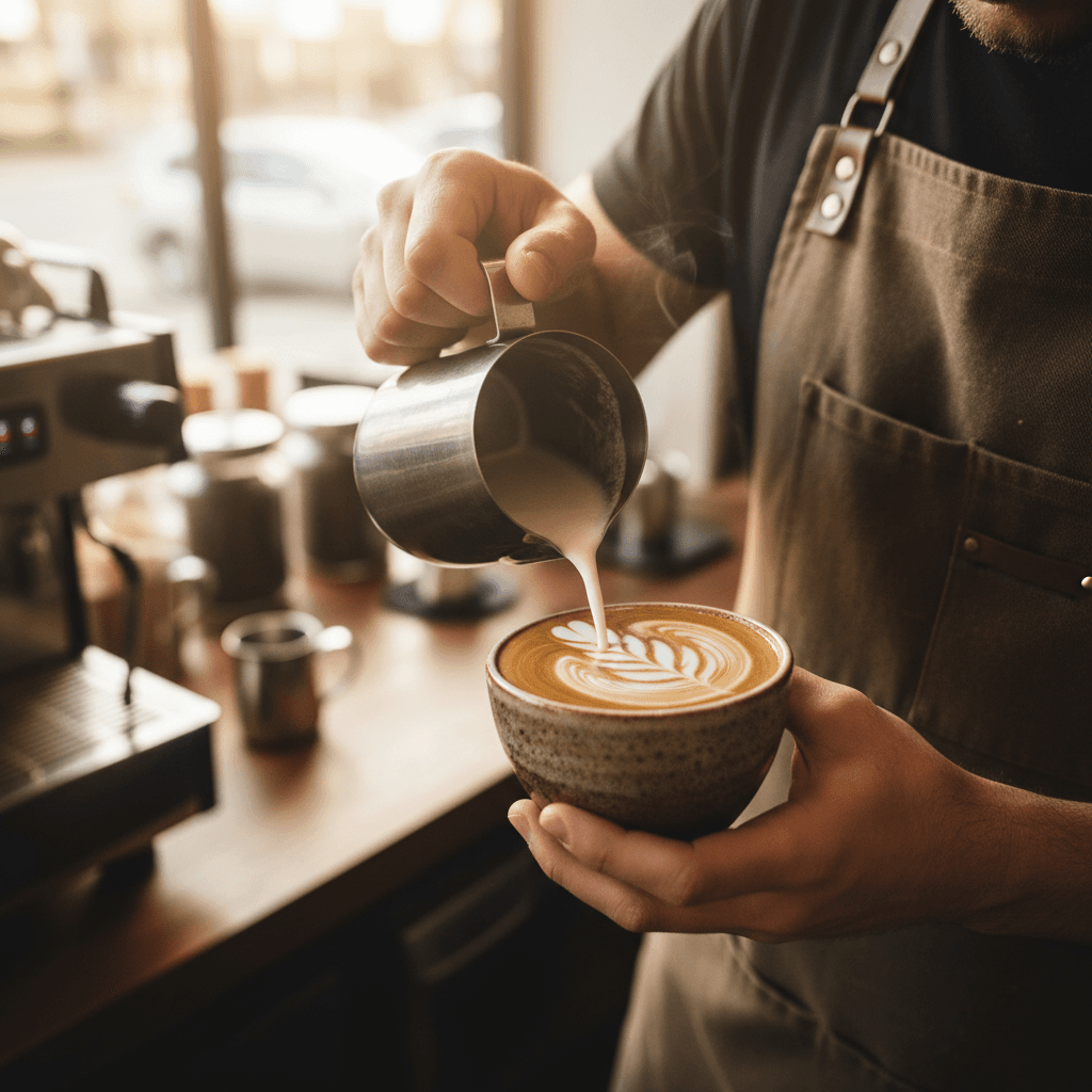 Hands holding a warm cup on a cold Portland street